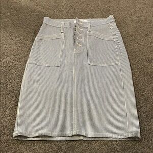 Flying Monkey Blue and White Pencil Skirt 24/0